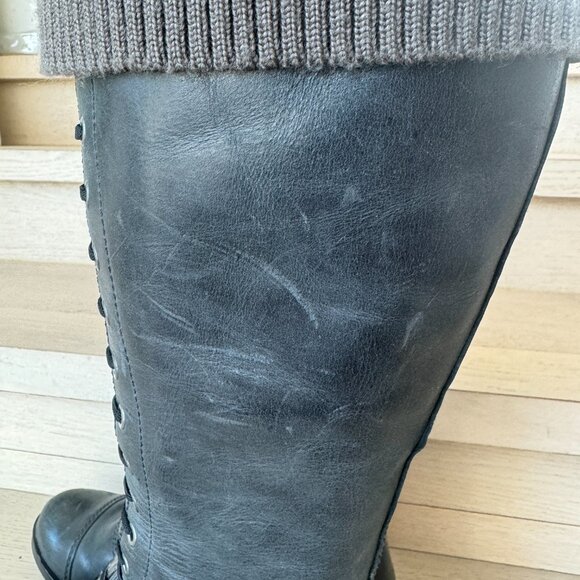 Cole Haan Nike Air Sole Whitley Knit Cuff Knee High Slip On Boots Size 8 - Picture 11 of 16